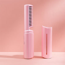 Rechargeable Mini Hair Straightener,  Three Temperature Adjustments Flat Iron Comb (1 Pc)